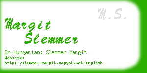 margit slemmer business card